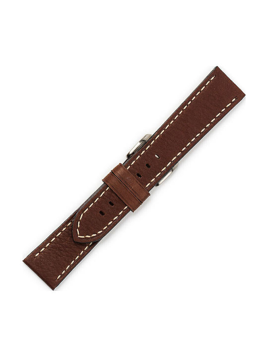 KOSTELO Curea din piele Maro 22mm
