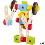 Woomax Wooden Construction Toy 4 Pack for 3+ years