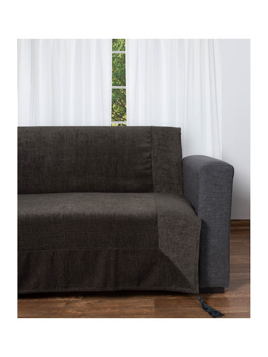 Silk Fashion Silk Fashion Sofa Throw 2 Seater Chenille 180x250cm Olive