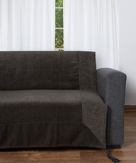 Silk Fashion Chenille Zweisitzer-Sofa Überwurf 180x250cm Olivgrün