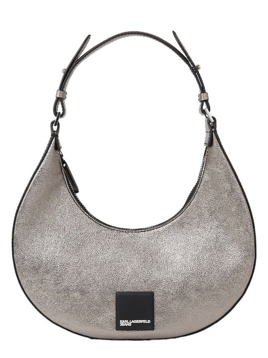Karl Lagerfeld Leather Women's Bag Shoulder Gray