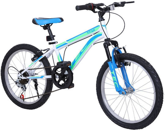TEC Titan 20" Kinder Fahrrad Mountainbike 7 Gänge Hellblau