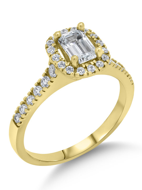 Ortaxidis Inel Solitar din Aur 14K cu Diamant