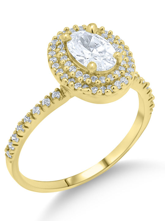 Ortaxidis Inel Solitar din Aur 14K cu Diamant