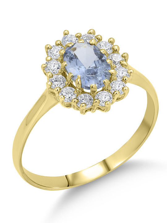 Ortaxidis Inel Solitar din Aur 14K cu Diamant