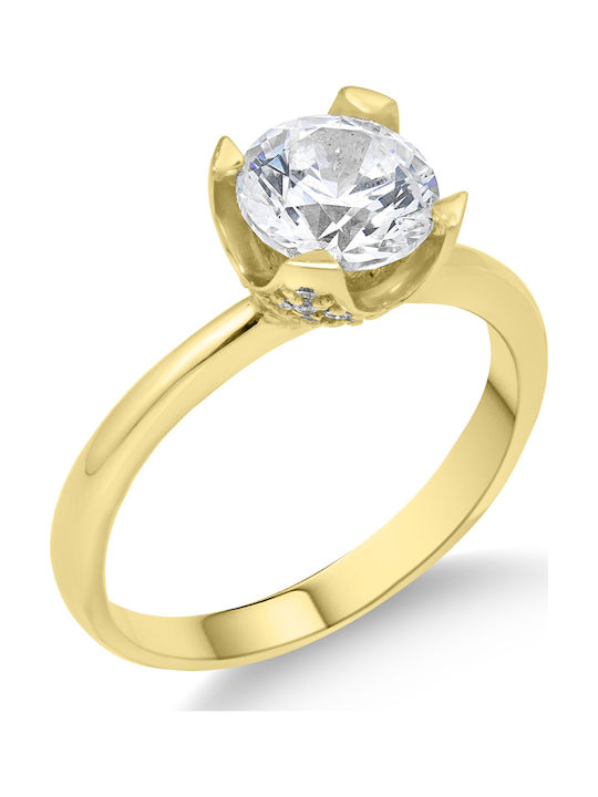 Ortaxidis Inel Solitar din Aur 14K cu Diamant