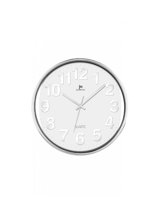 Justaminute Wall Clock Silver