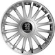 Versaco Car Hubcap Set Crystal with Peugeot Emb...