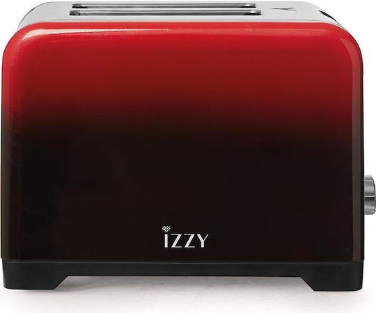 Izzy IZ-9102 Тостер Двуместна 950W Червена