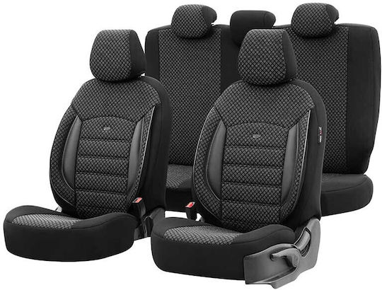 Deluxeboss Car Cover Set 11pcs Cotton Black