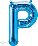 Balloon Foil Letter Ρ Blue