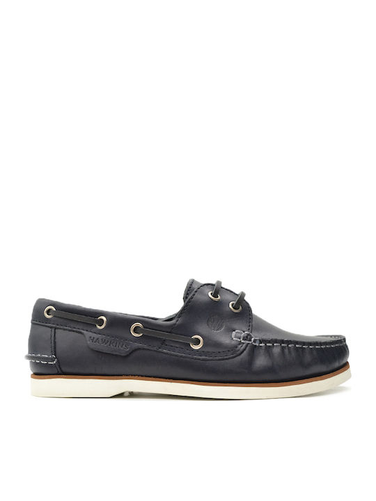 Δερμάτινα Ανδρικά Boat Shoes σε Μπλε Χρώμα