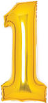 Balloon Foil Jumbo Number 1 Gold 66cm