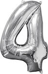 Balloon Foil Jumbo Number Silver 66cm