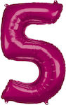 Ballon Folie Jumbo Zahl 58cm Fuchsia