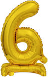 Μπαλόνι Foil Αριθμός 6 Χρυσό 38εκ.