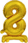 Μπαλόνι Foil Αριθμός 8 Χρυσό 38εκ.