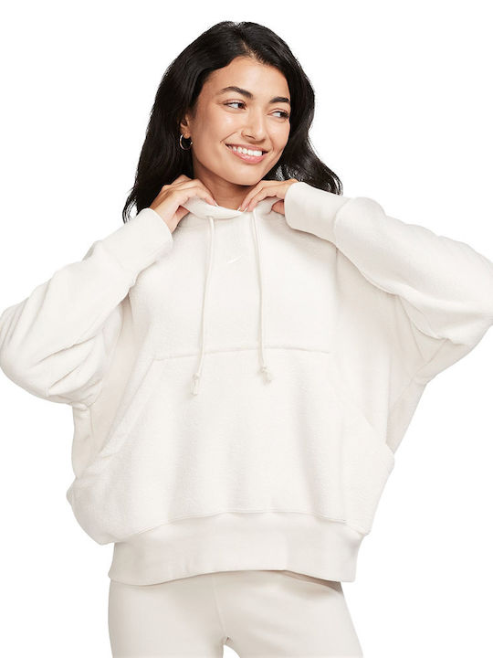 Nike W Nsw Women's Hooded Fleece Sweatshirt White