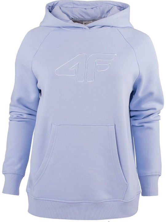 4F F0765 Damen Sweatshirt Kapuzen Blue