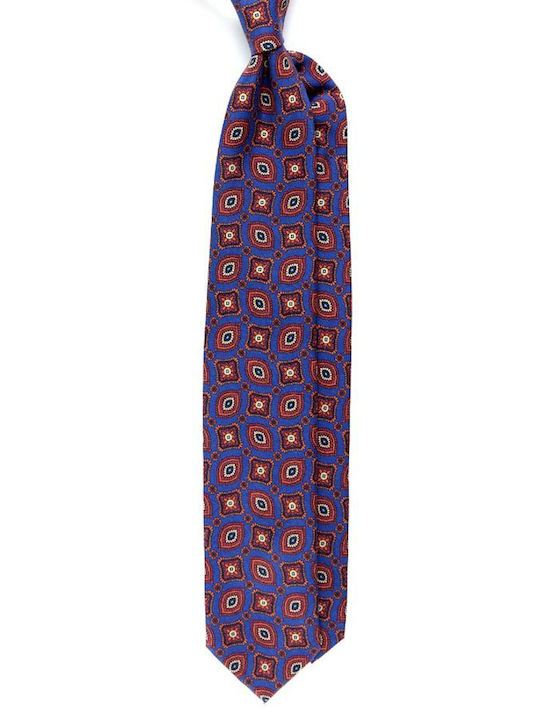 DM Ties Ανδρική Γραβάτα Μεταξωτή με Σχέδια σε Πορτοκαλί Χρώμα