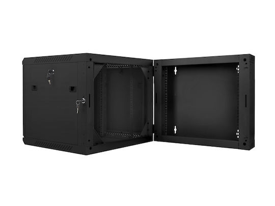 Lanberg Επιτοίχια Καμπίνα Rack 9U 60x60x50.7cm Μαύρο WF02-6609-10B