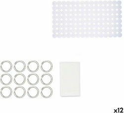 Berilo Bathtub Mats with Suction Cups White 63x68cm 12pcs