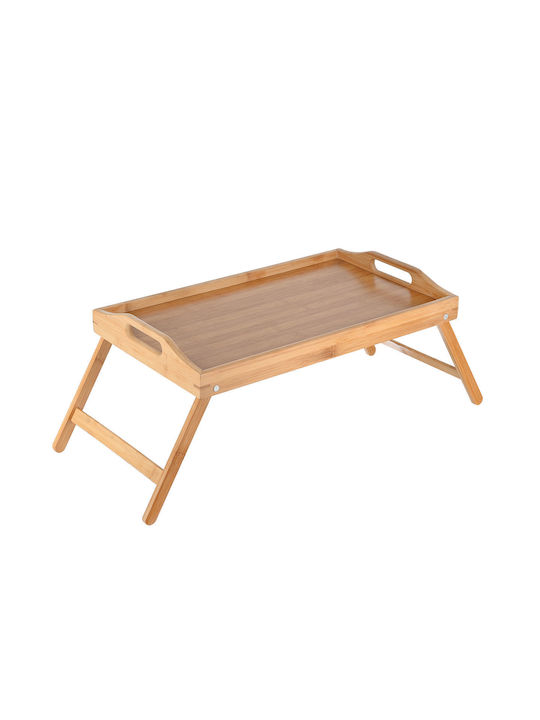 Estia Rectangular Bed Tray made of Bamboo with Handle in Beige Color 50x30x21cm 1pcs