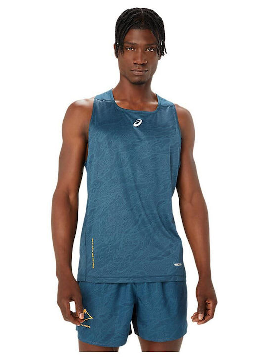 ASICS Men's Athletic Sleeveless Blouse BLUE