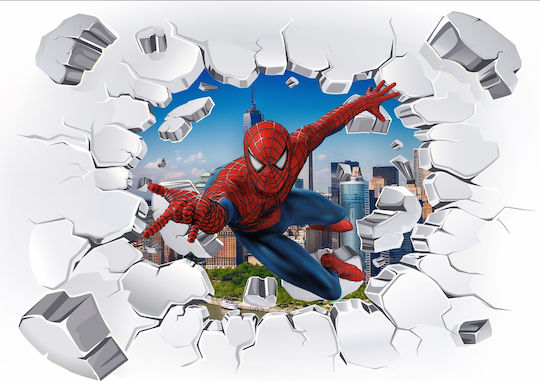 Spider Man In Action Κάδρο σε Καμβά 60x40cm