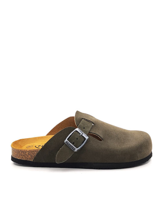 Plakton Anatomical Leather Women's Slippers Gray
