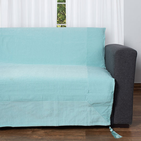 Silk Fashion 281 Ριχτάρι Πολυθρόνας Chenille 180x180εκ. Aqua 6978000005098