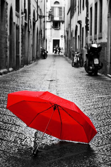 Cobblestone Street Rahmen auf Segeltuch 30x45cm