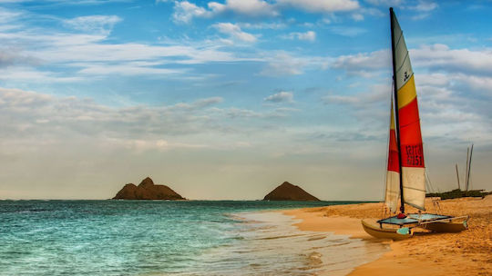 Tapet De Perete Catamaran On Beach 220x135cm Lavabil