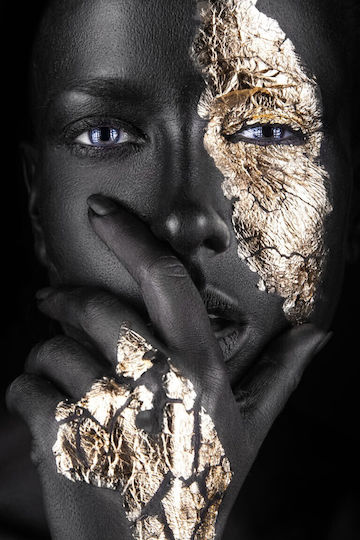 Φωτοταπετσαρία Τοίχου Golden Makeup 2 Χάρτινη 200x255cm Πλενόμενη