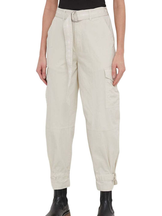 DKNY Femei Bumbac Pantaloni Alb