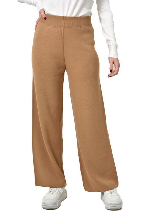 Potre Women's Fabric Trousers Beige