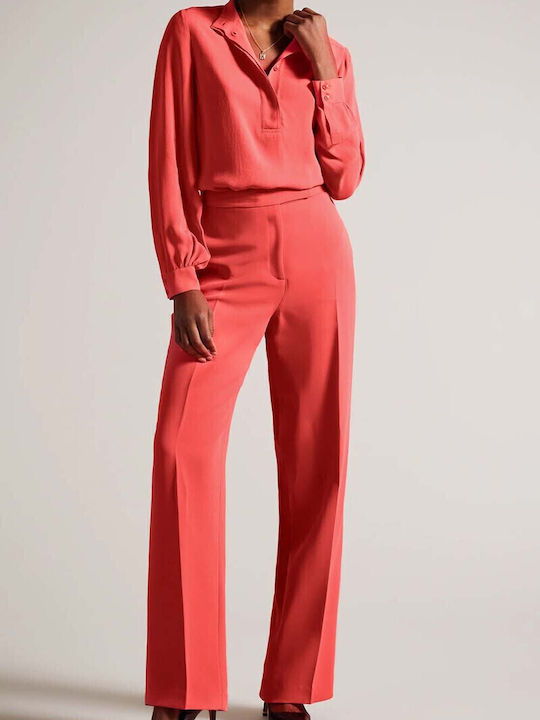 Ted Baker Γυναικεία Υφασμάτινη Παντελόνα Coral