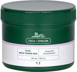 VT Cosmetics Cica Facial Toning Pads With Salicylic Acid Centella Asiatica & Hyaluronic Acid 60 Pieces VT Cosmetics Cica Facial Toning Pads With Salicylic Acid Centella Asiatica & Hyaluronic Acid 60 Pieces