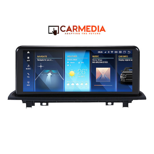 Carmedia Ηχοσύστημα Αυτοκινήτου για BMW X1 (F48) 2018+ (Bluetooth/USB/WiFi/GPS/Apple-Carplay/Android-Auto) με Οθόνη Αφής 10.25"