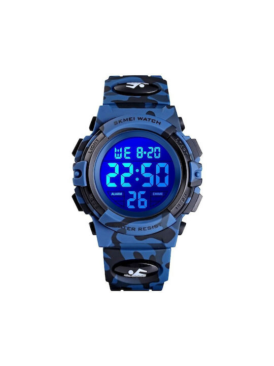 Skmei Kids Digital Watch with Rubber/Plastic Strap Black Blue