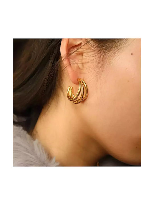 Earrings Hoops made of Steel Gold Plated