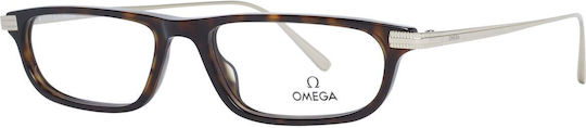 Omega Ανδρικός Σκελετός Γυαλιών Καφέ Ταρταρούγα OM5012 052