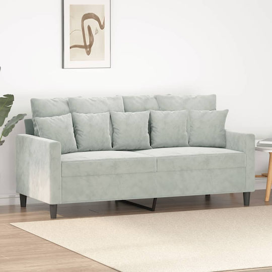 Canapea Cu Două Locuri Catifea Gri Deschis 158x77x80cm