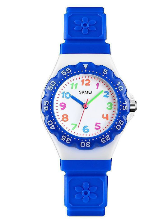 Skmei Kinder-Analoguhr Flower mit Kautschuk/Plastikarmband Dark Blue