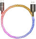 Awei Braided USB 2.0 Cable USB-C Male - USB-A 66W PD Multicolour 1m 887868