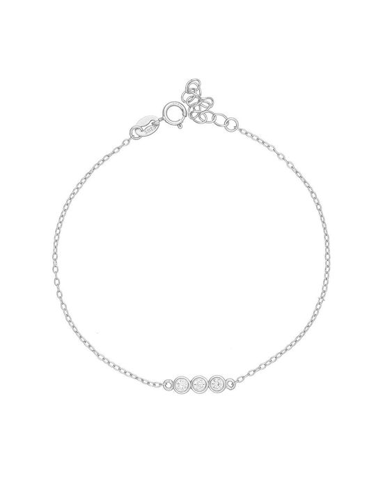 Excite-Fashion Bracelet Chain made of Silver with Zircon