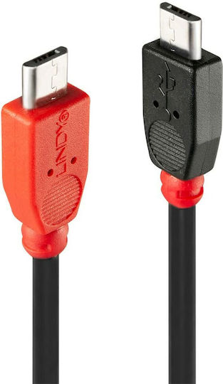 Lindy Regular USB 2.0 to micro USB Cable Μαύρο 0.5m (31758)