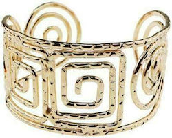 Bracelet Handcuffs Αρχαιοελληνικό Στυλ made of Steel Gold Plated