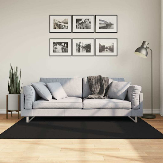vidaXL Huarte Αντιολισθητικό Χαλί Ορθογώνιο Μαύρο 120x170cm