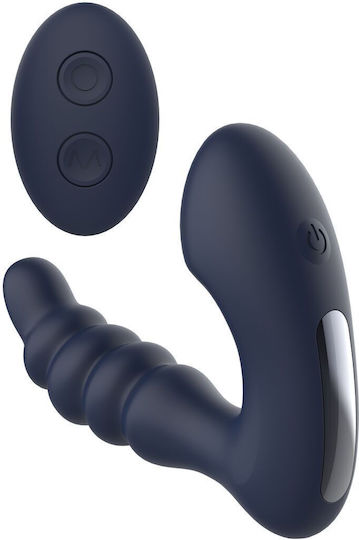 Dream Toys Anal Plug with Vibration Blue 18.8cm